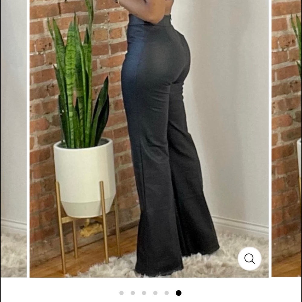 Vegan leather high waist pants